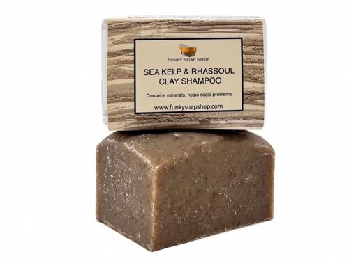 Sea Kelp And Rhassoul Clay Solid Shampoo Bar, Natural & Handmade, Approx 120g