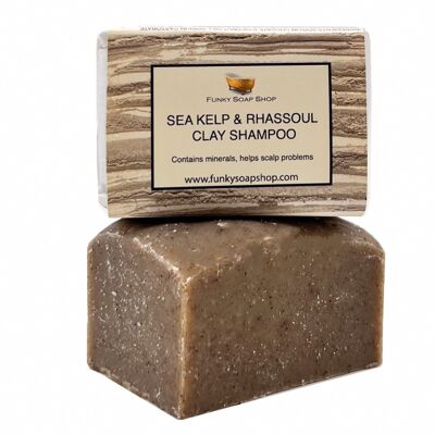Sea Kelp And Rhassoul Clay Solid Shampoo Bar, Natural & Handmade, Approx 120g