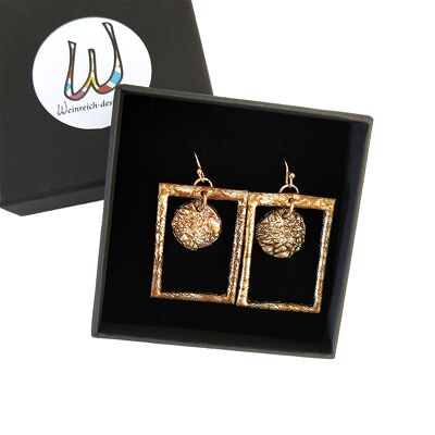 Boucles d'Oreilles Cadre Cercle Doré