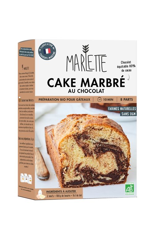 Préparation pour gâteaux bio : Cake Marbré - pour 6 personnes - 310g