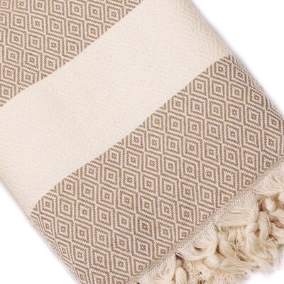 Diamond Beige Throw Blanket