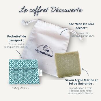 Coffret Découverte : savon argile marine et pochette de transport 2
