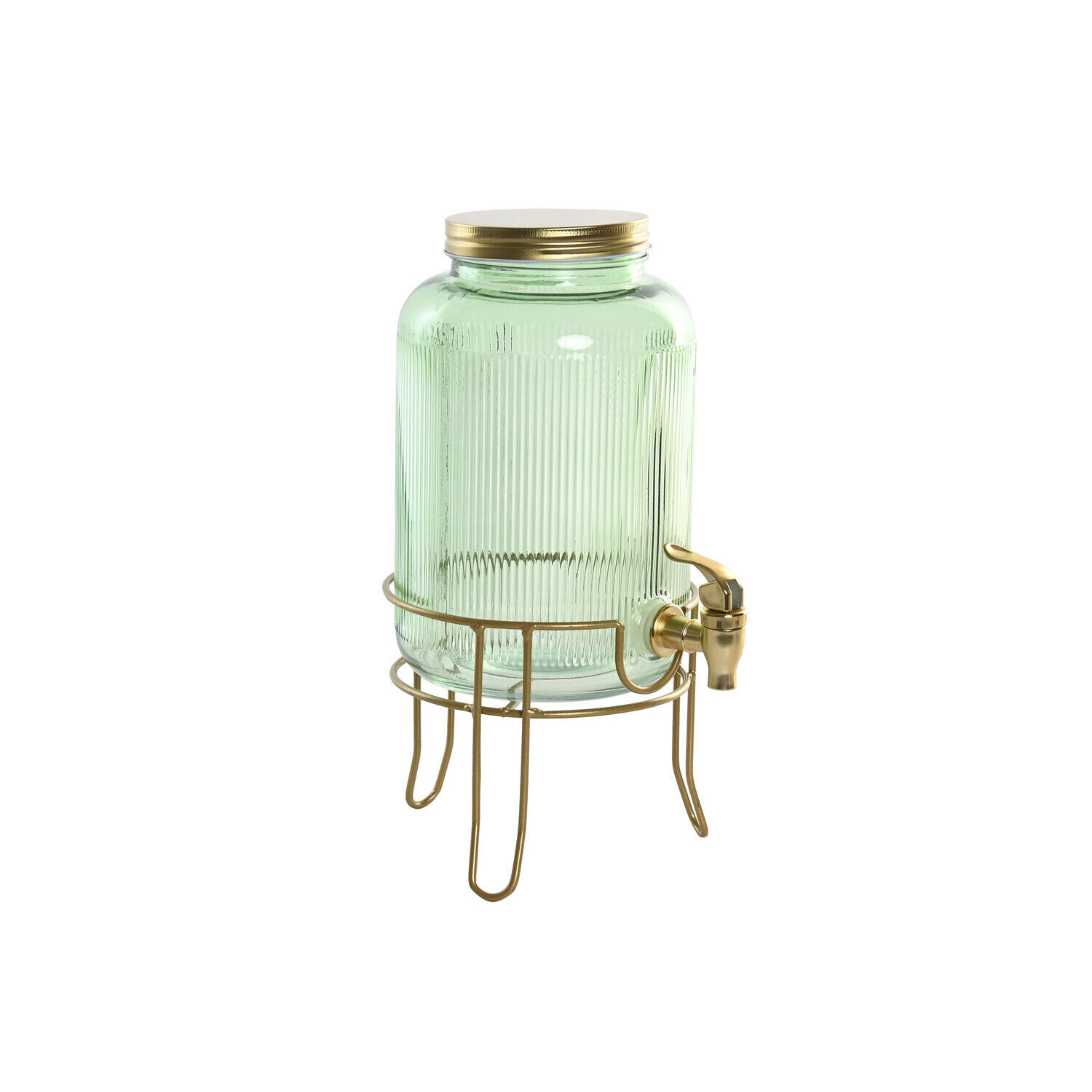 Glass and metal beverage dispenser 16x16x24.6 4l PC219750