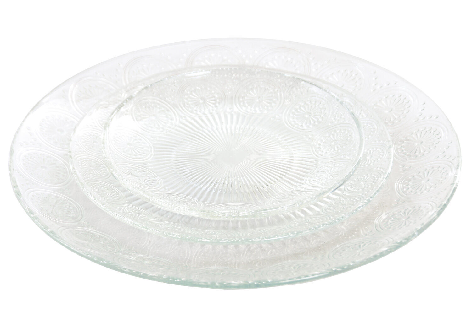 Buy wholesale Glass plate 15x15x2 transparent mandala PC227658