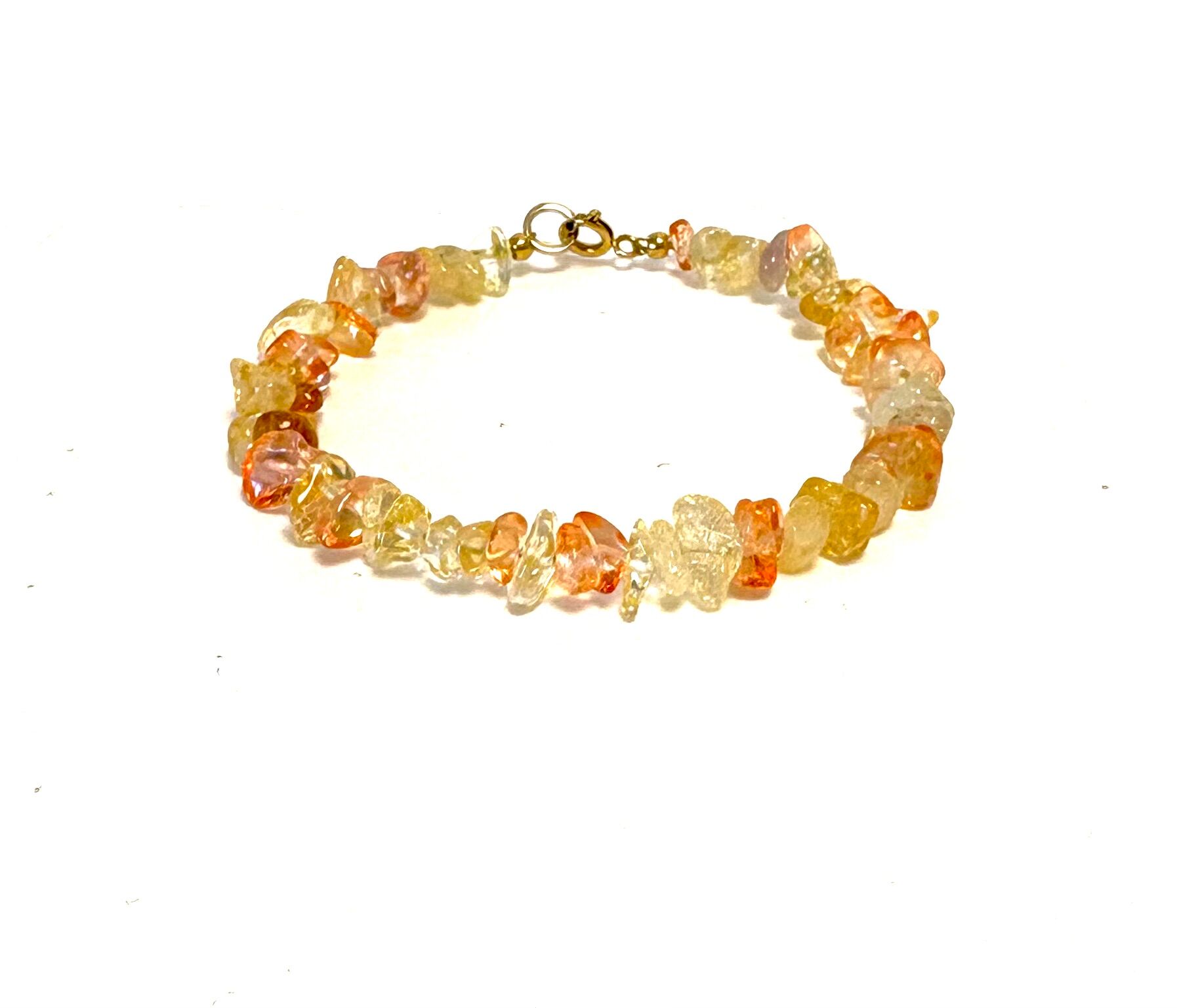 Yellow chipstone gemstone bracelet