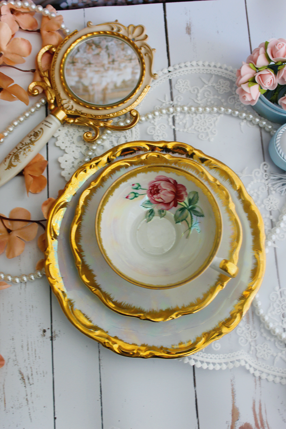 Brunch time: Bavarian porcelain trio (3 pieces)