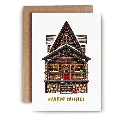 Christmas Cabin Christmas Card