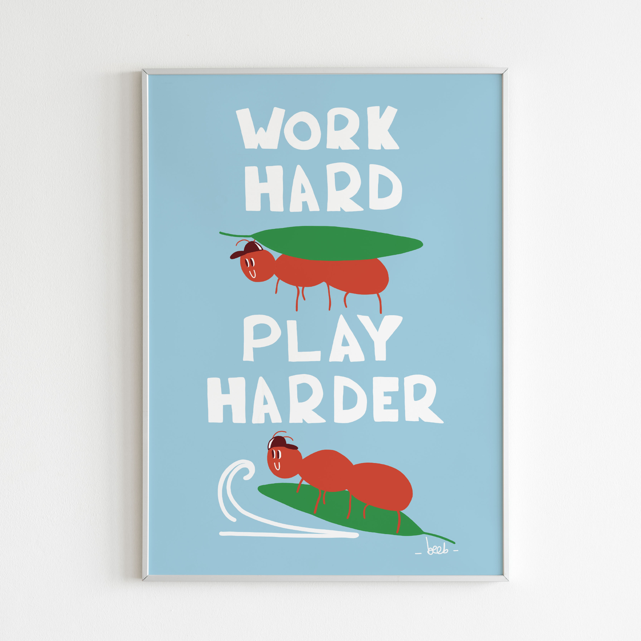Affiche 'Work hard play harder'