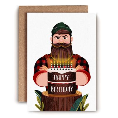 Lumberjack Birthday Card