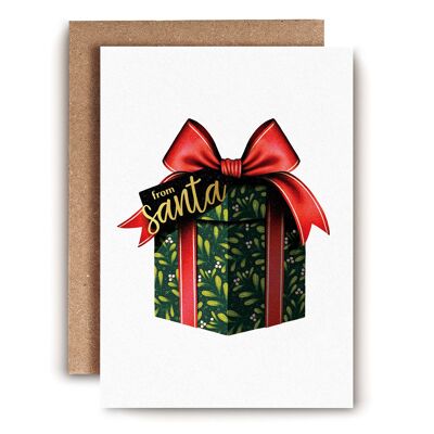 Mistletoe Present Christmas Card