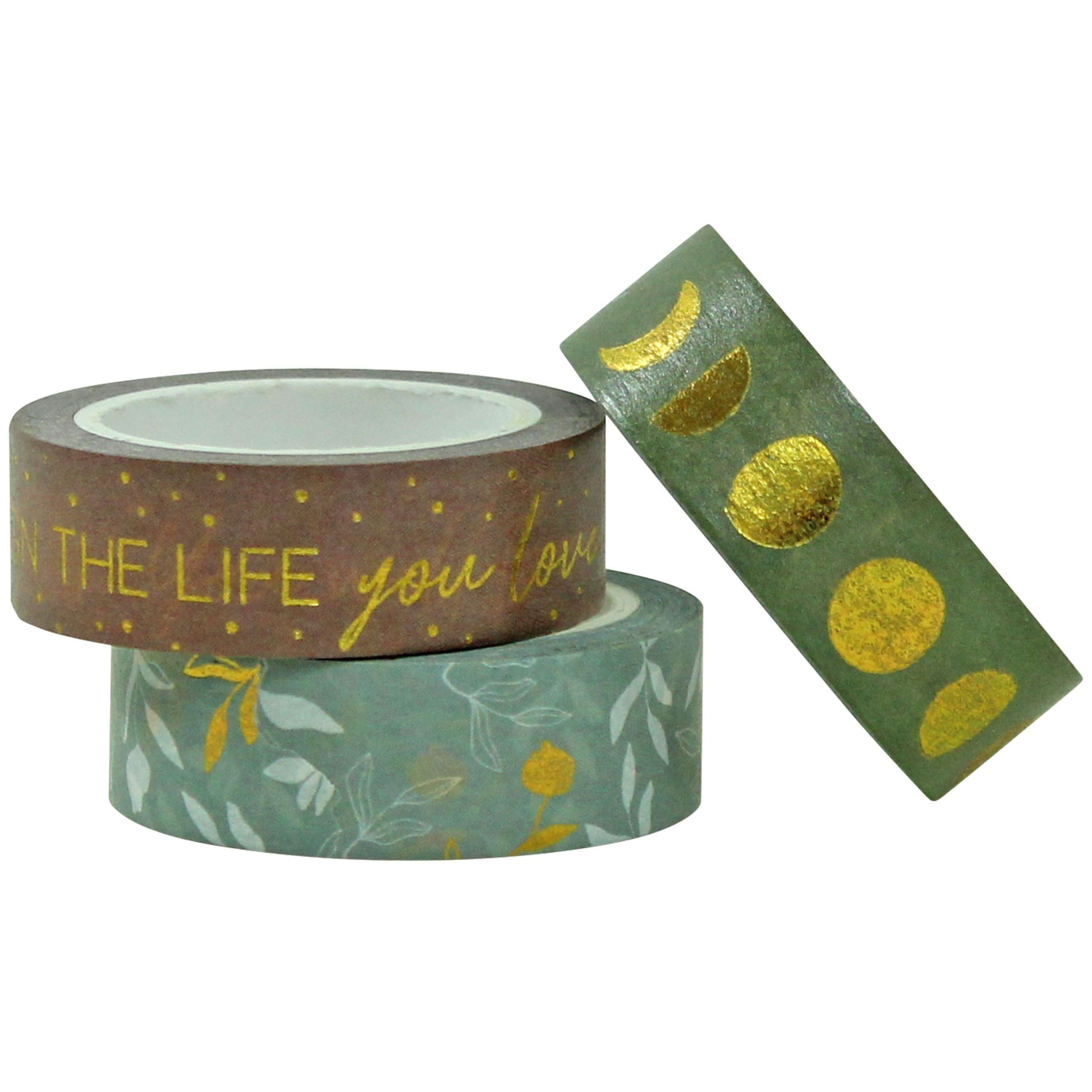 Papierdrachen 3 Rollen Washi Tape - Motivation - Set 31