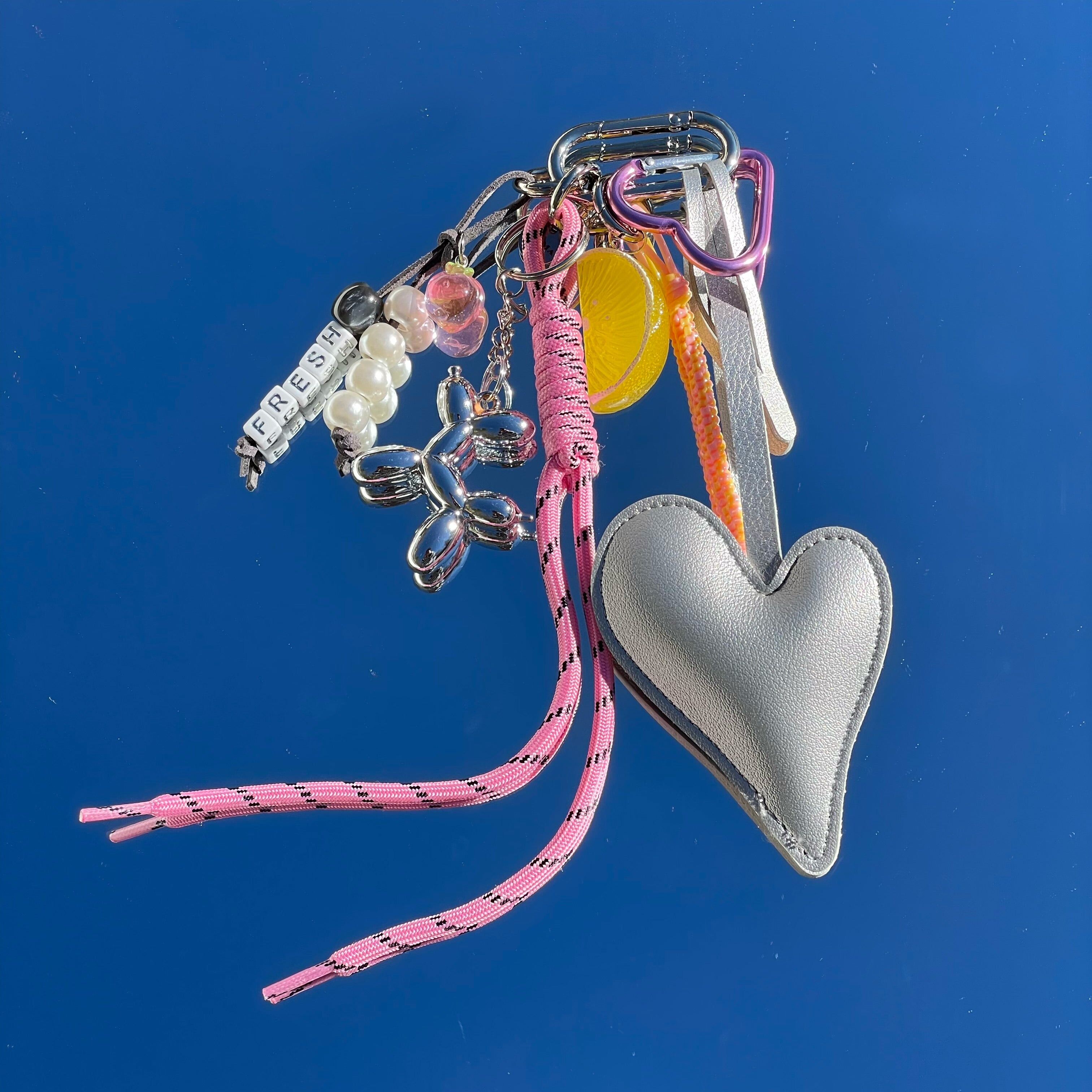 Bag Charm – Silver Finish – “Full Suerte” Handmade – Mixed Charms