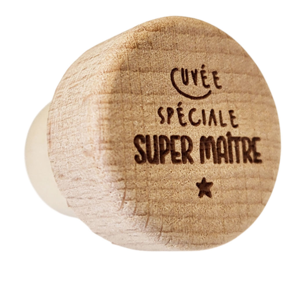 Wooden bottle stopper – End-of-school-year gift – SUPER special edition...