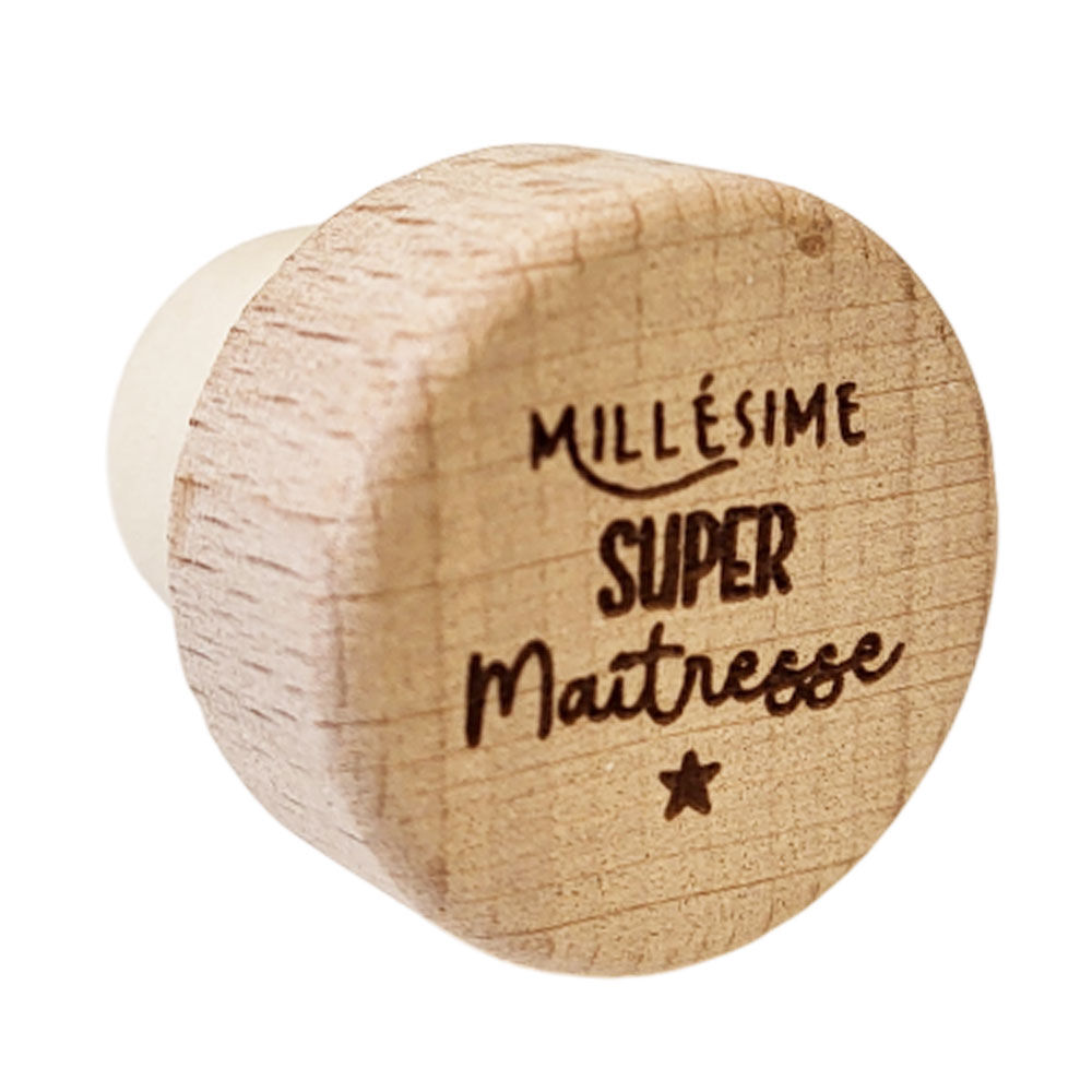 Wooden bottle stopper – End-of-year school gift – SUPER vintage...
