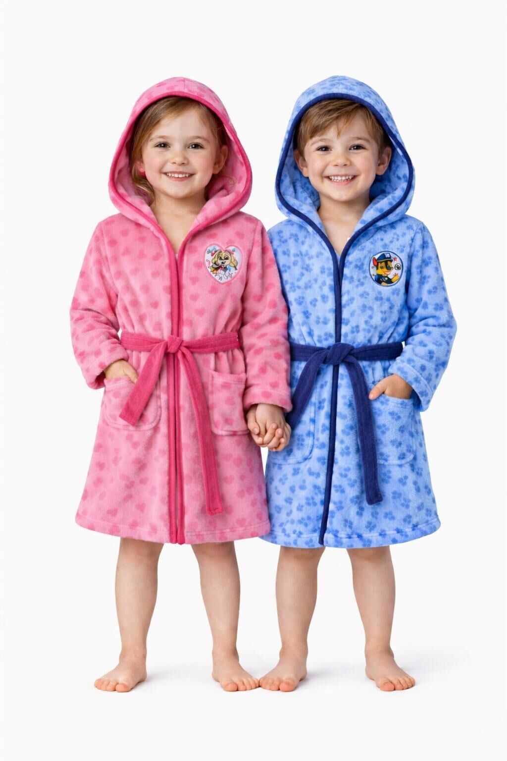 Accappatoi blu e rosa di Paw Patrol per bambini - Senza confezione