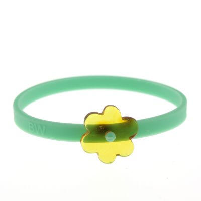 Green & Flower adult bracelet