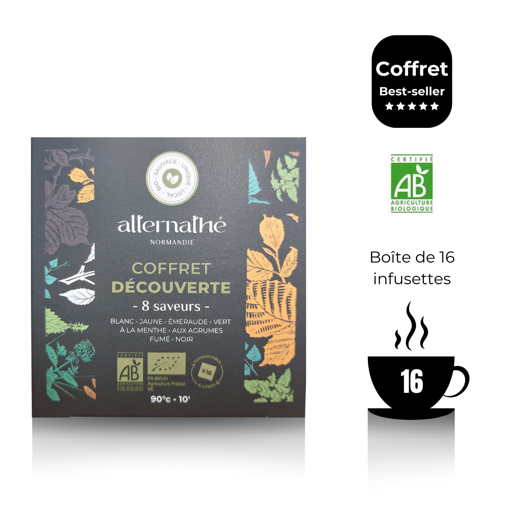 Découverte de 8 saveurs différentes d'Alternathés, l'alternative au thé, du BLANC jusqu'au NOIR