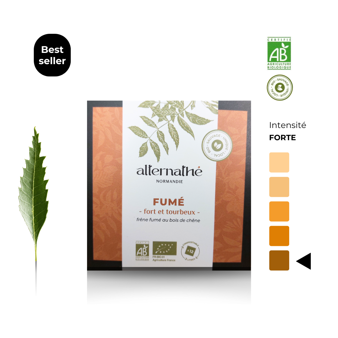 Infusion Alternathé, l'alternative au thé FUMÉ façon souchong, en infusettes > Fort et tourbeux