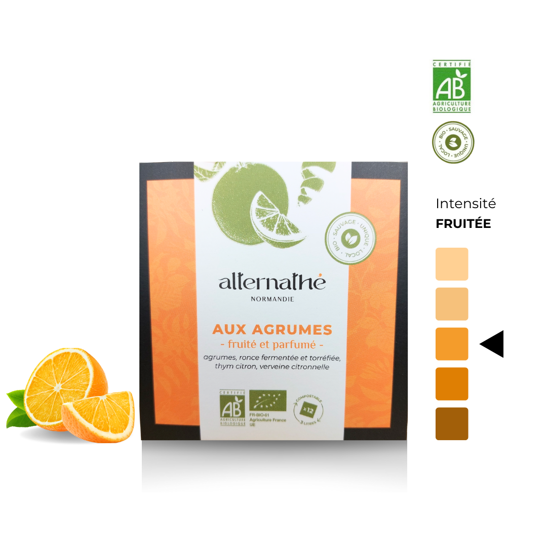 Infusion Alternathé, l'alternative au thé AUX AGRUMES, en infusettes > Fruité et parfumé