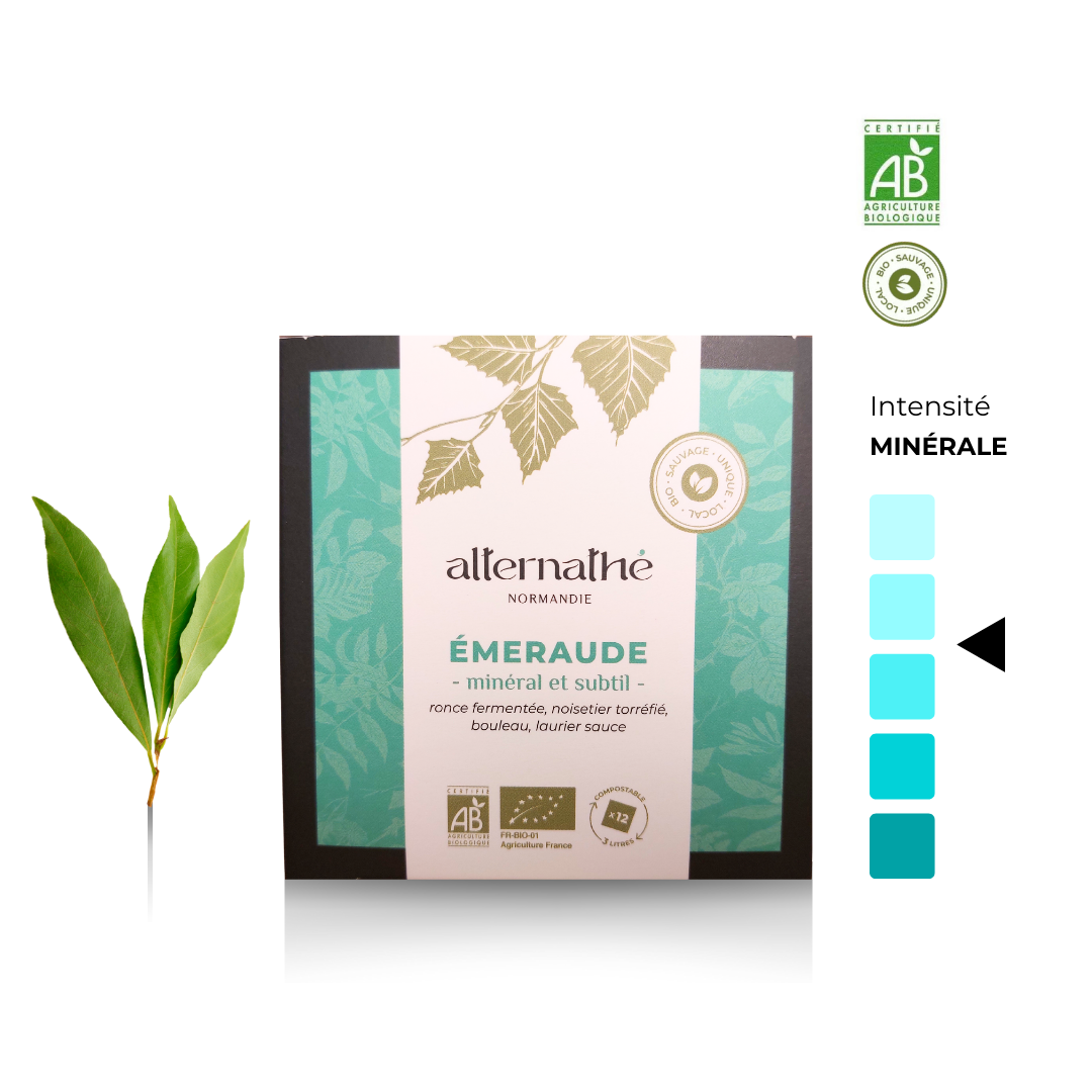 Infusion Alternathé, l'alternative au thé bleu ÉMERAUDE, façon oolong  > Minérale et subtile