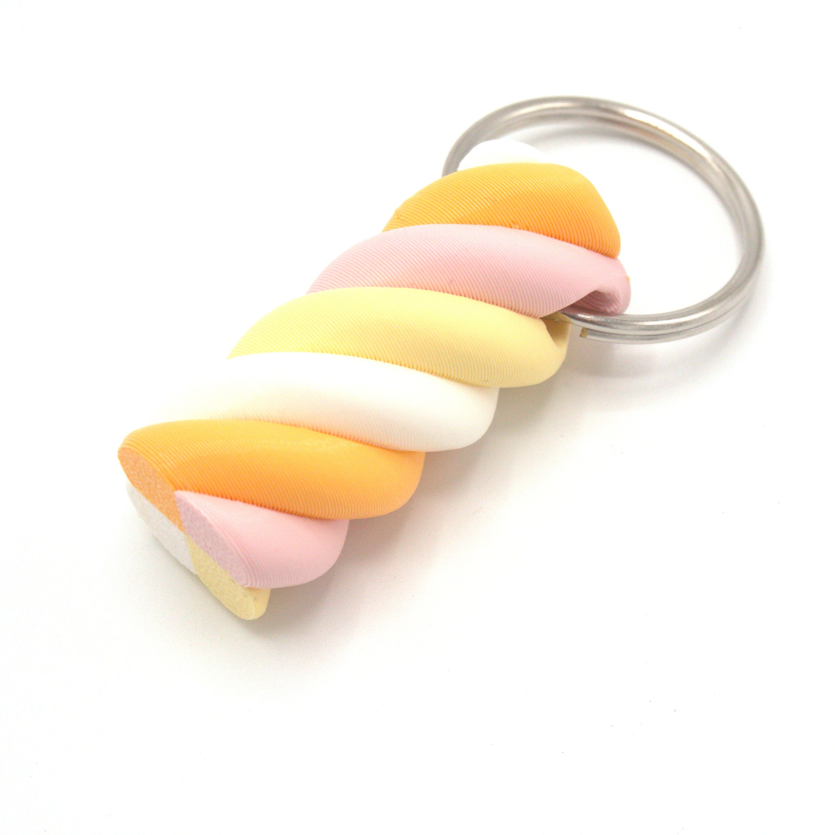 Twisted candy keychain, 4 colors, orange