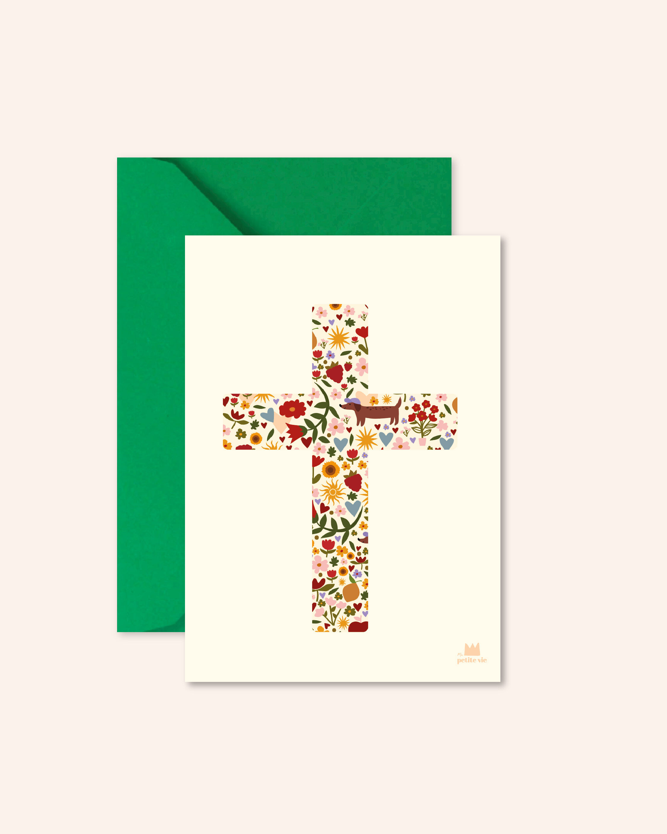 Carte Baptême ou Communion - Croix (avec enveloppe)