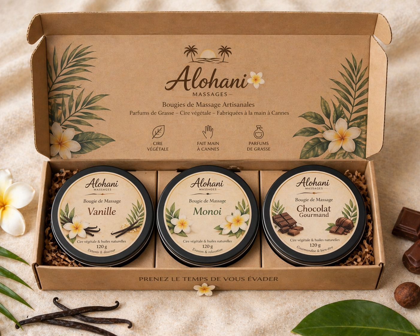 Coffret bien-être – Bougies de massage