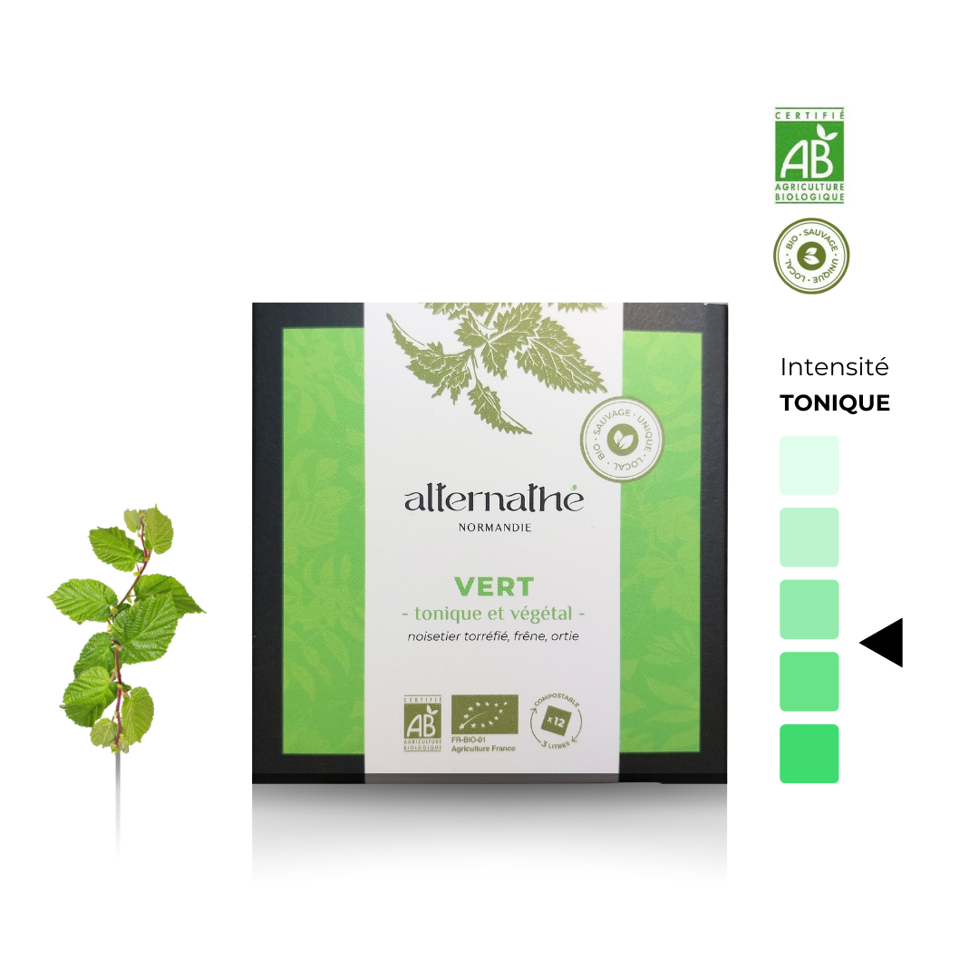 Infusion Alternathé, l'alternative au thé VERT façon sencha, en infusettes > Tonique et végétal
