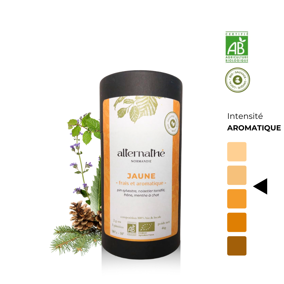 Infusion Alternathé, l'alternative au thé JAUNE, en vrac > Frais et aromatique