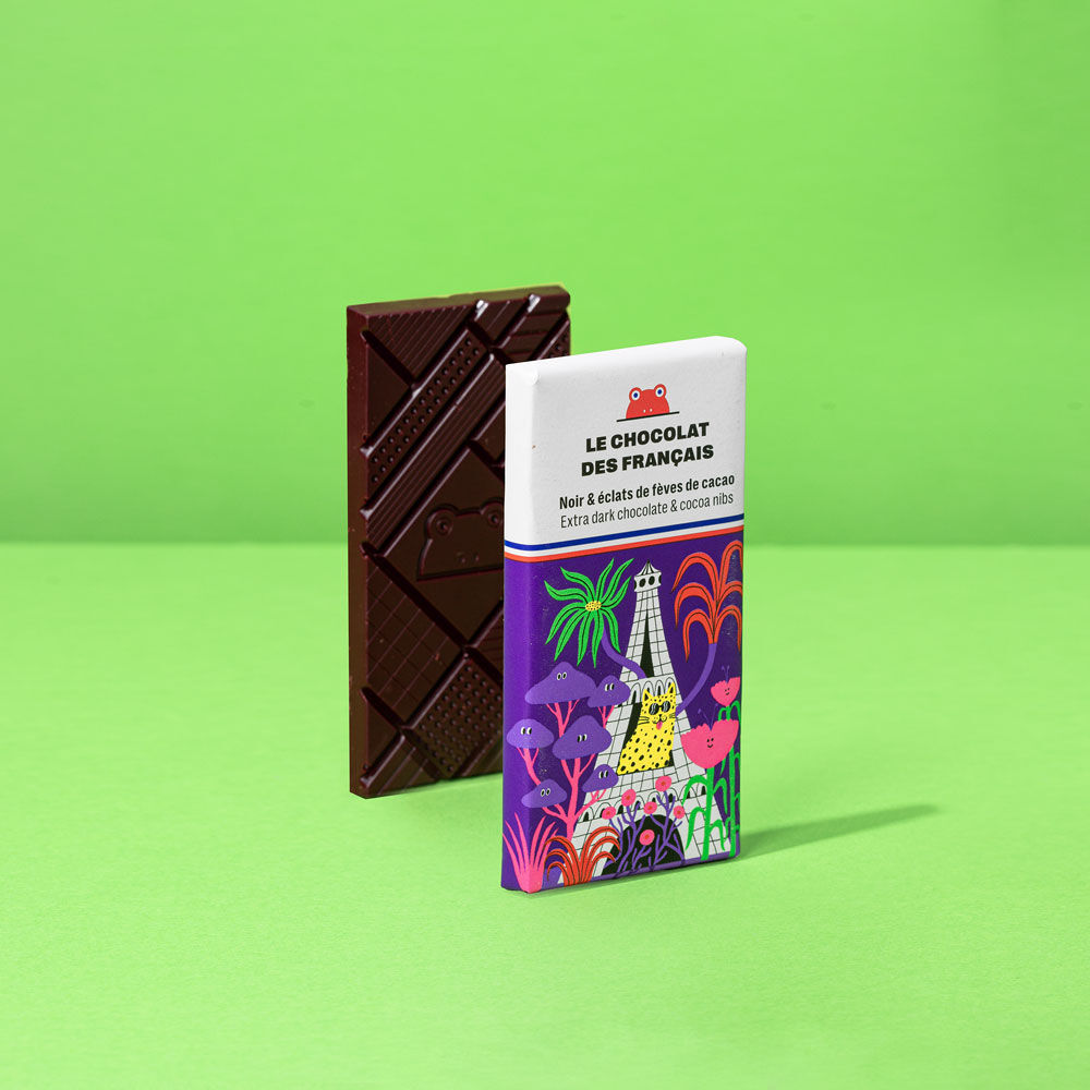Mini Dark Chocolate Tablet 71% & Cocoa Nibs - 25g