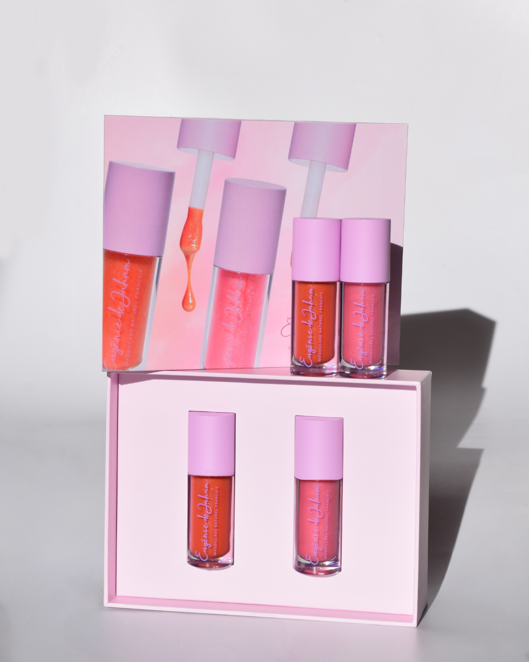 Coffret duo huiles à lèvres soin certifiées bio - Abricot et Rosée