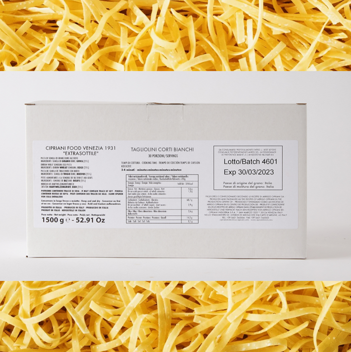 Cipriani Short Tagliolini - Egg Pasta - 1 Kg Horeca