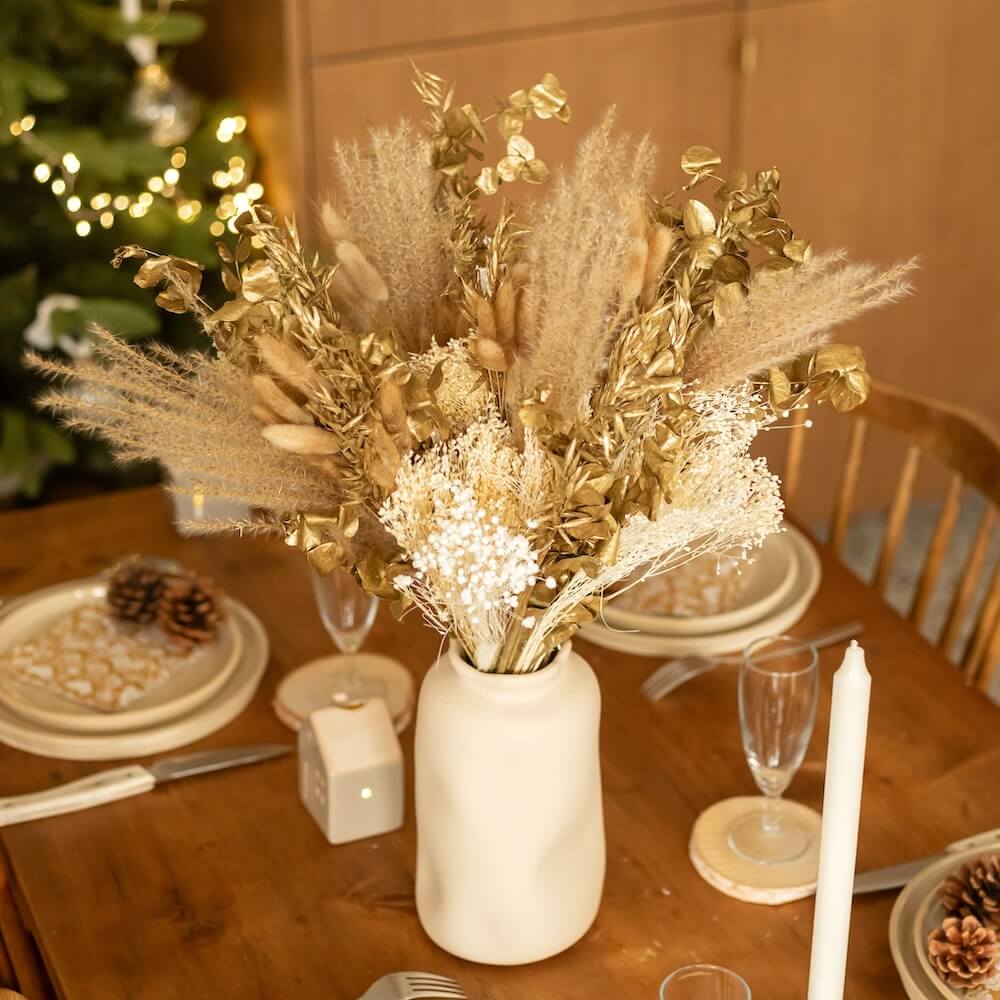 Bouquet de Noël doré
