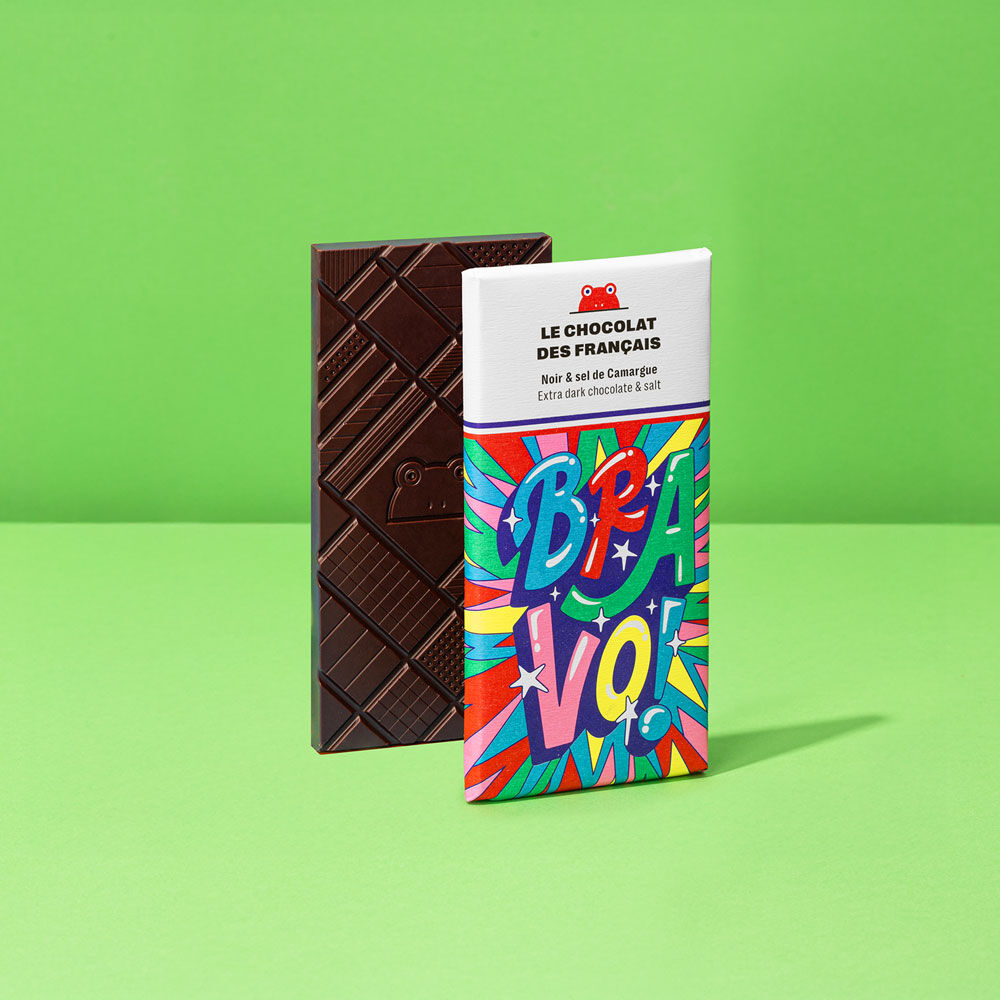 Dark chocolate bar 71% & Camargue salt - 70g