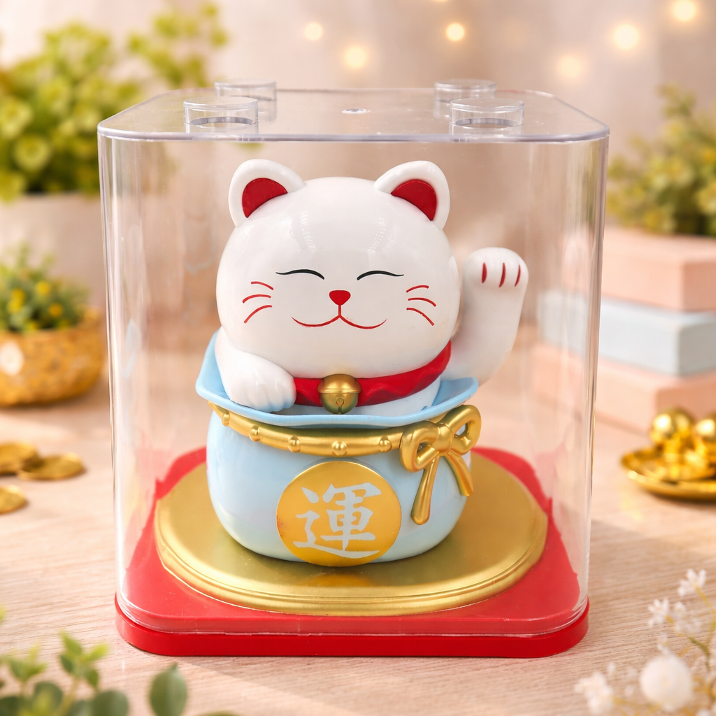 Lucky Cat Solaire - Grand modèle - Maneki Neko