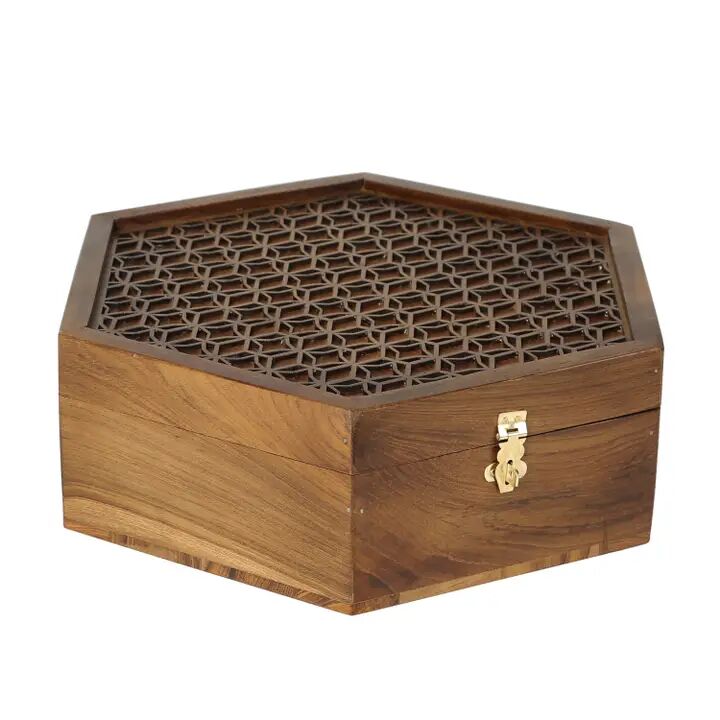 Solid Handmade Wooden Multipurpose Keepsake Box With Lock