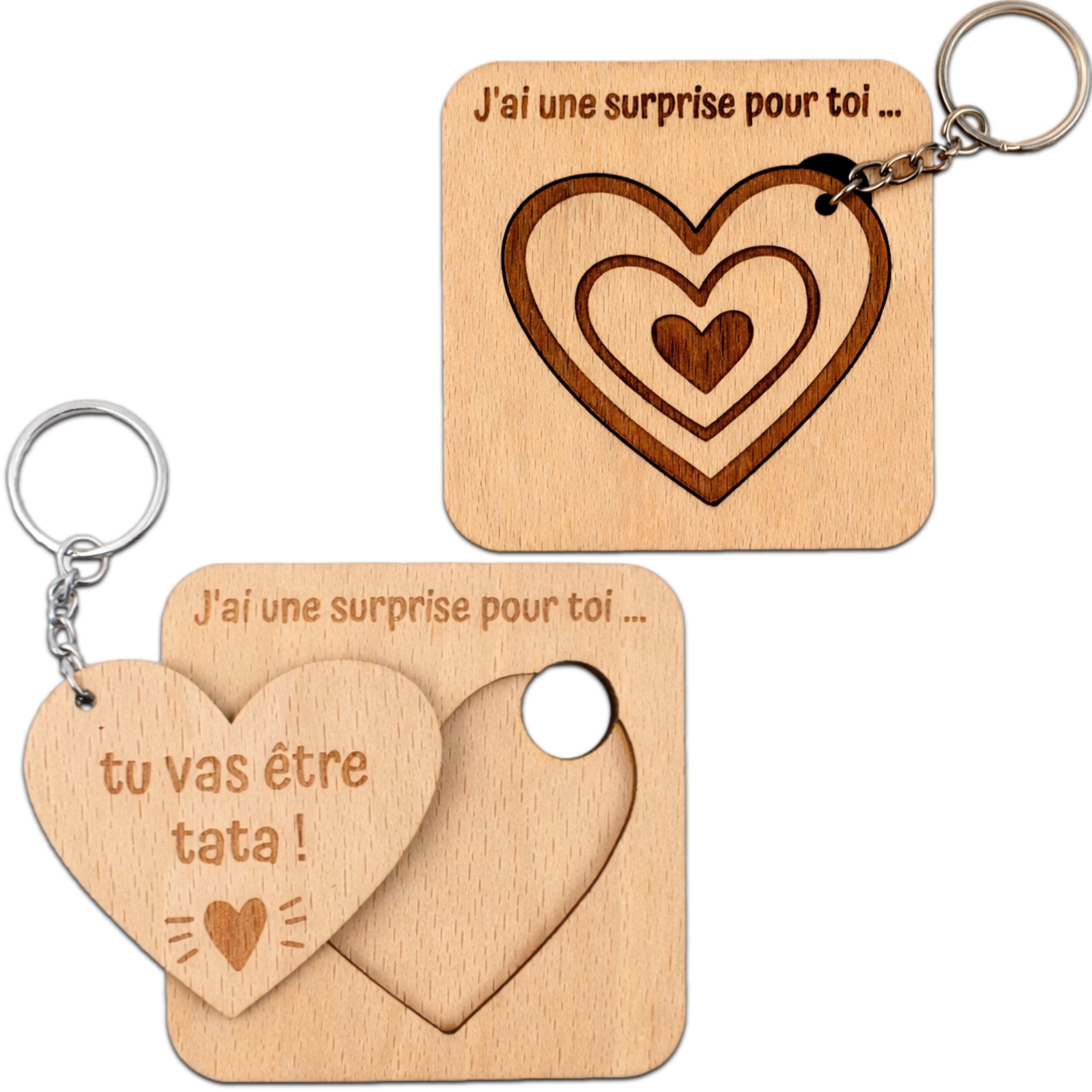 Pregnancy/birth announcement keychain – You're going to be an aunt!– Auntie gift – Birth announcement gift – Pregnancy announcement gift