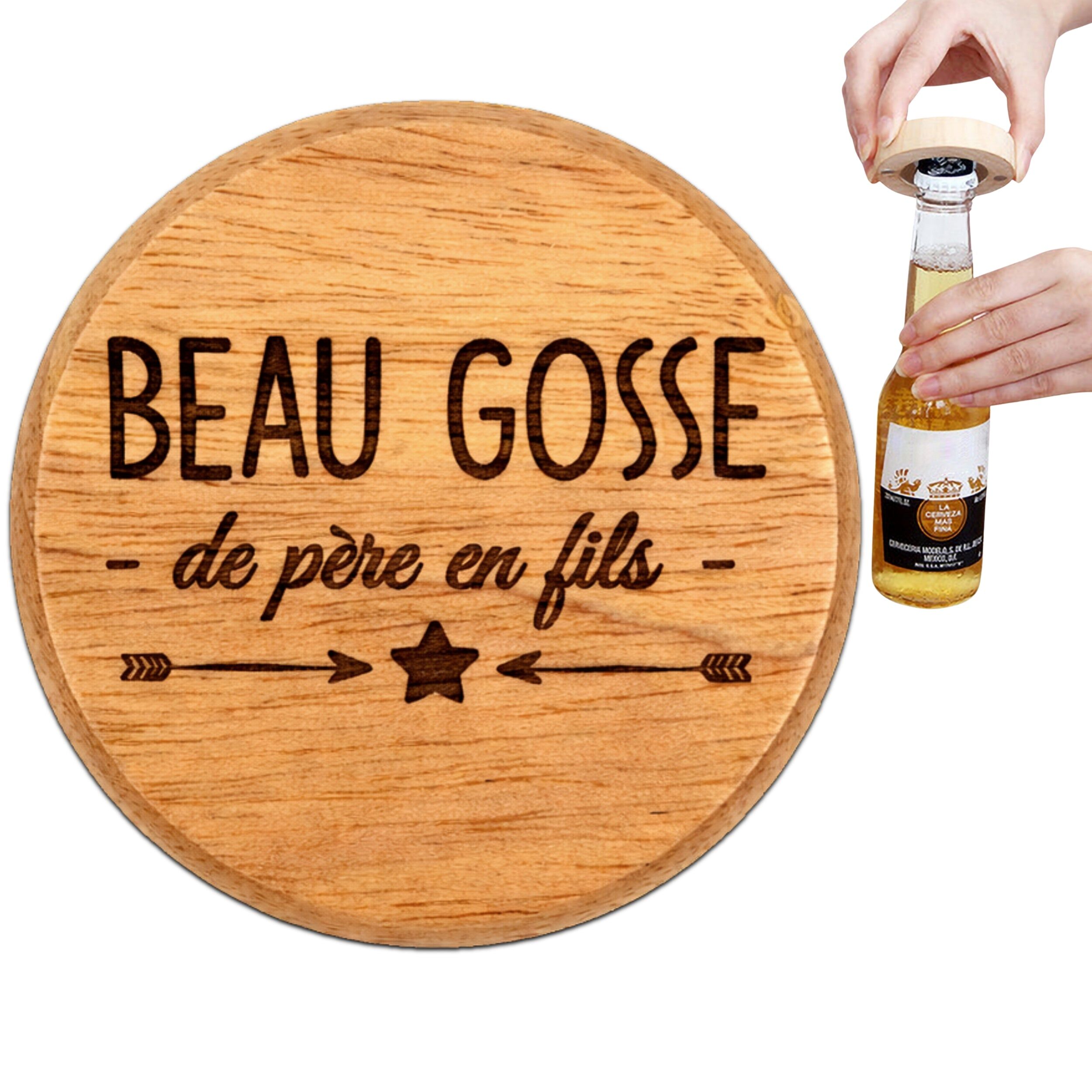 Wooden magnetic bottle opener – Handsome from father to son – Dad gift – Son gift – Birthday gift – Christmas gift