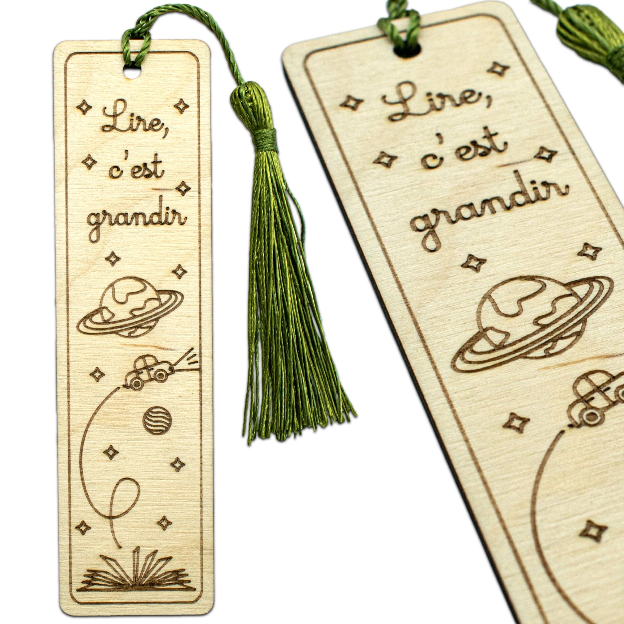 Wooden bookmark – Children's – Reading is growing – children's gift – Christmas gift – birthday gift