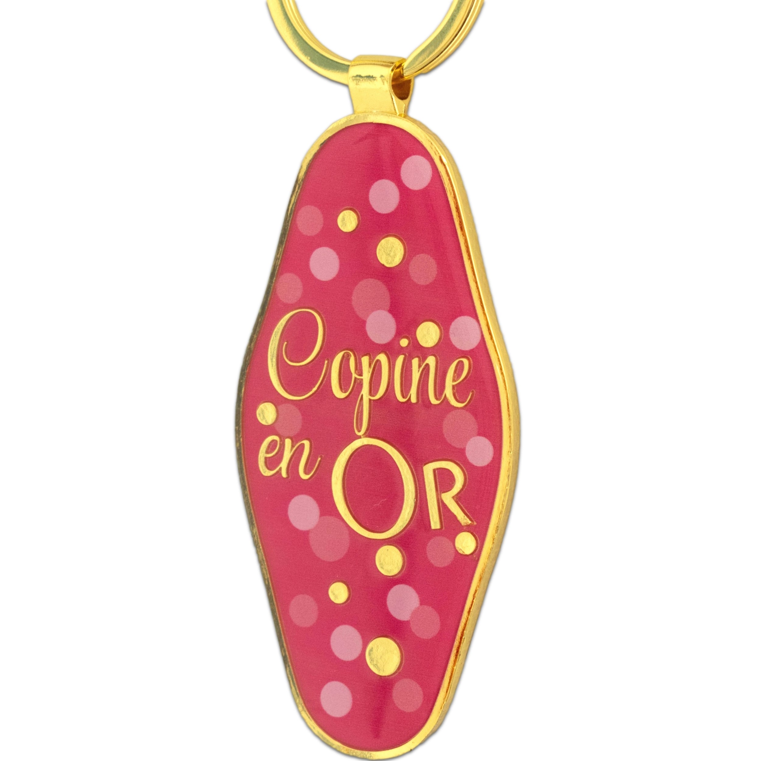 Vintage motel keychain – Golden Girlfriend – friend gift – Christmas gift – birthday gift
