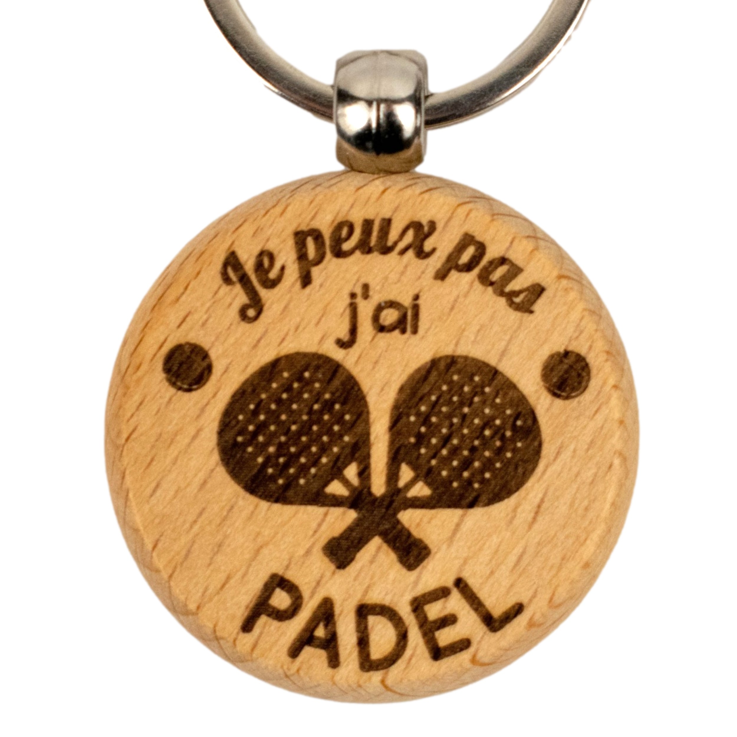 Round wooden keychain – I can't, I have Padel – gift for a player – gift for a padel enthusiast – Christmas gift – birthday gift