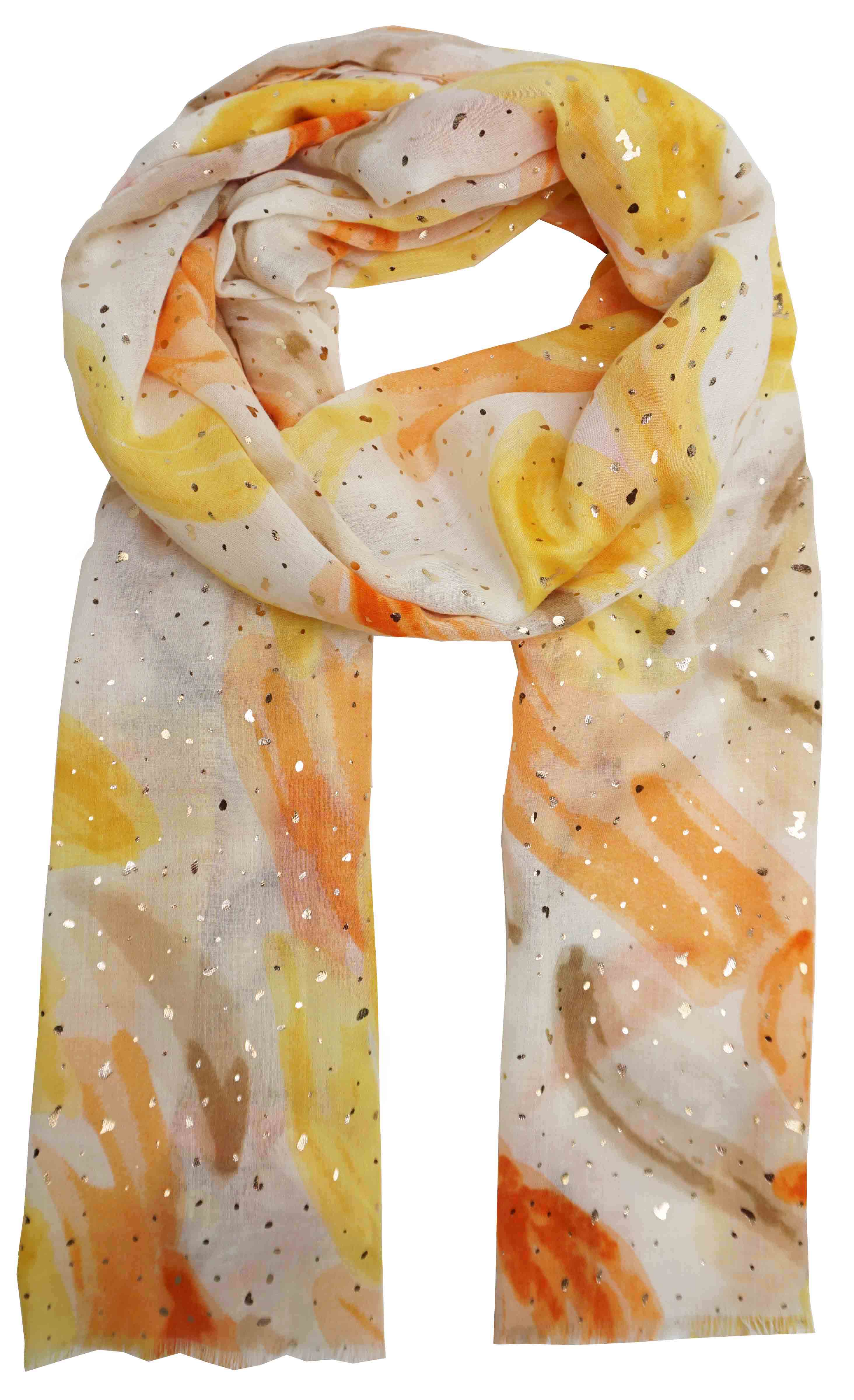 Gold Printed Scarf YF6682