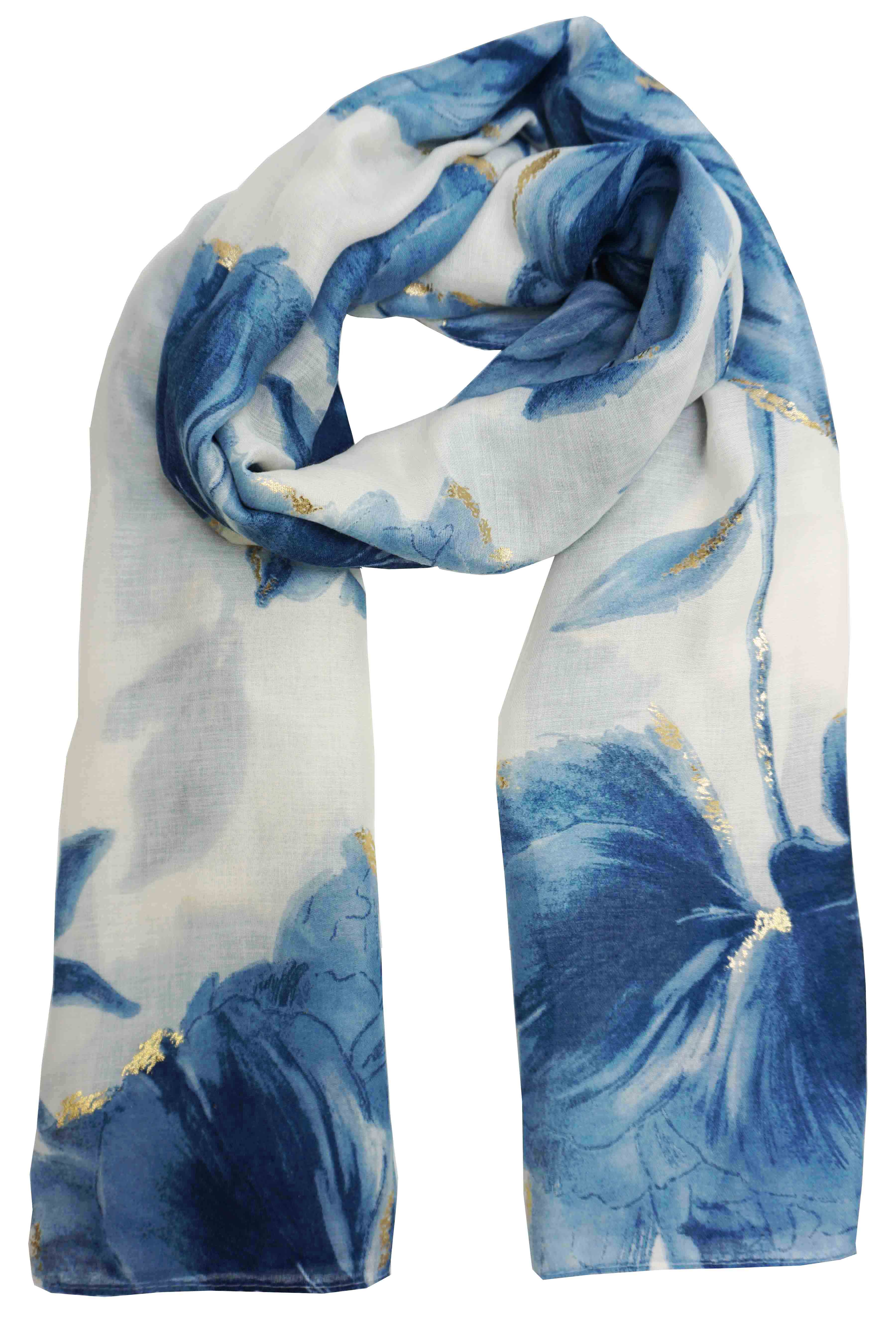 Gold Floral Scarf YF6684
