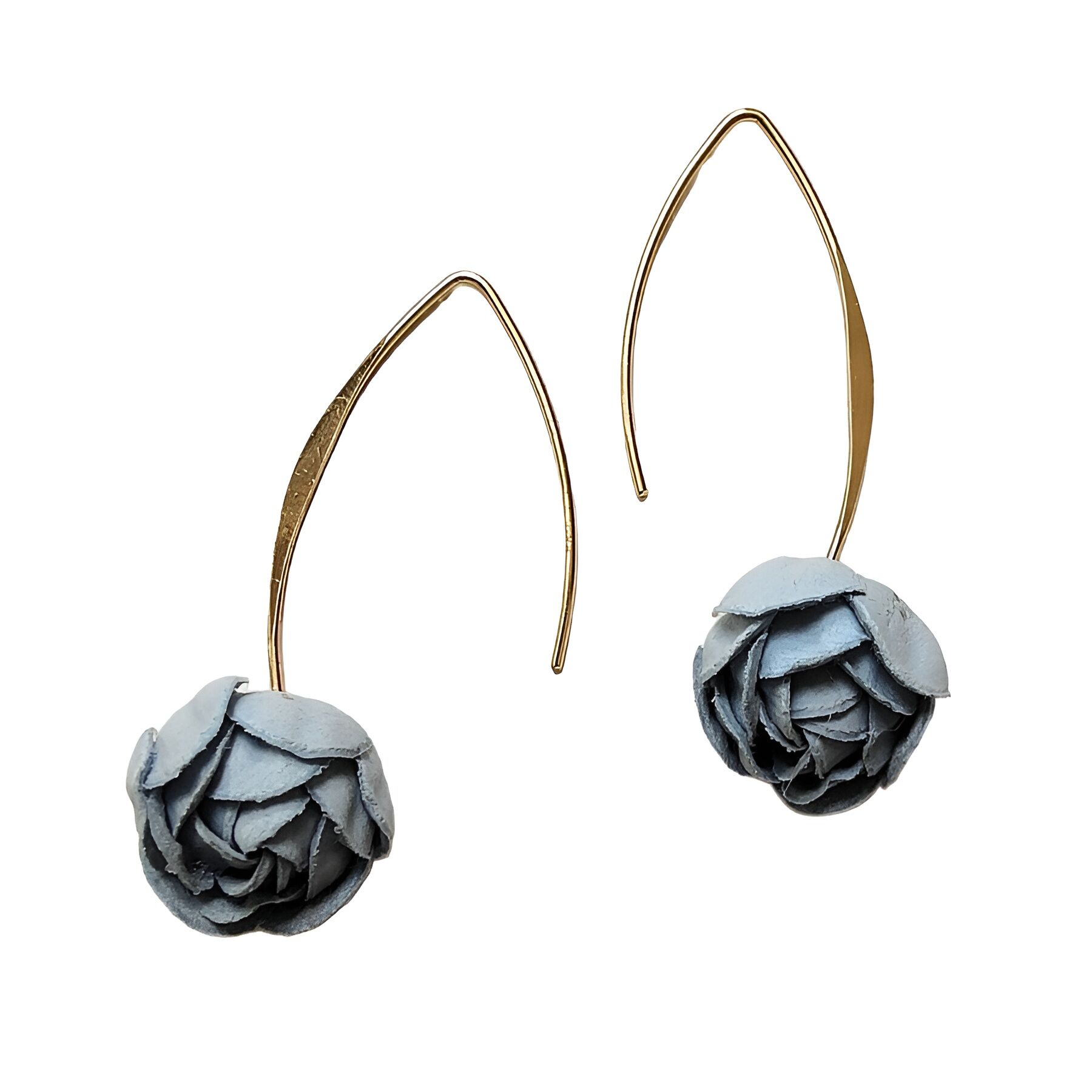 Holly blue flower drop earrings