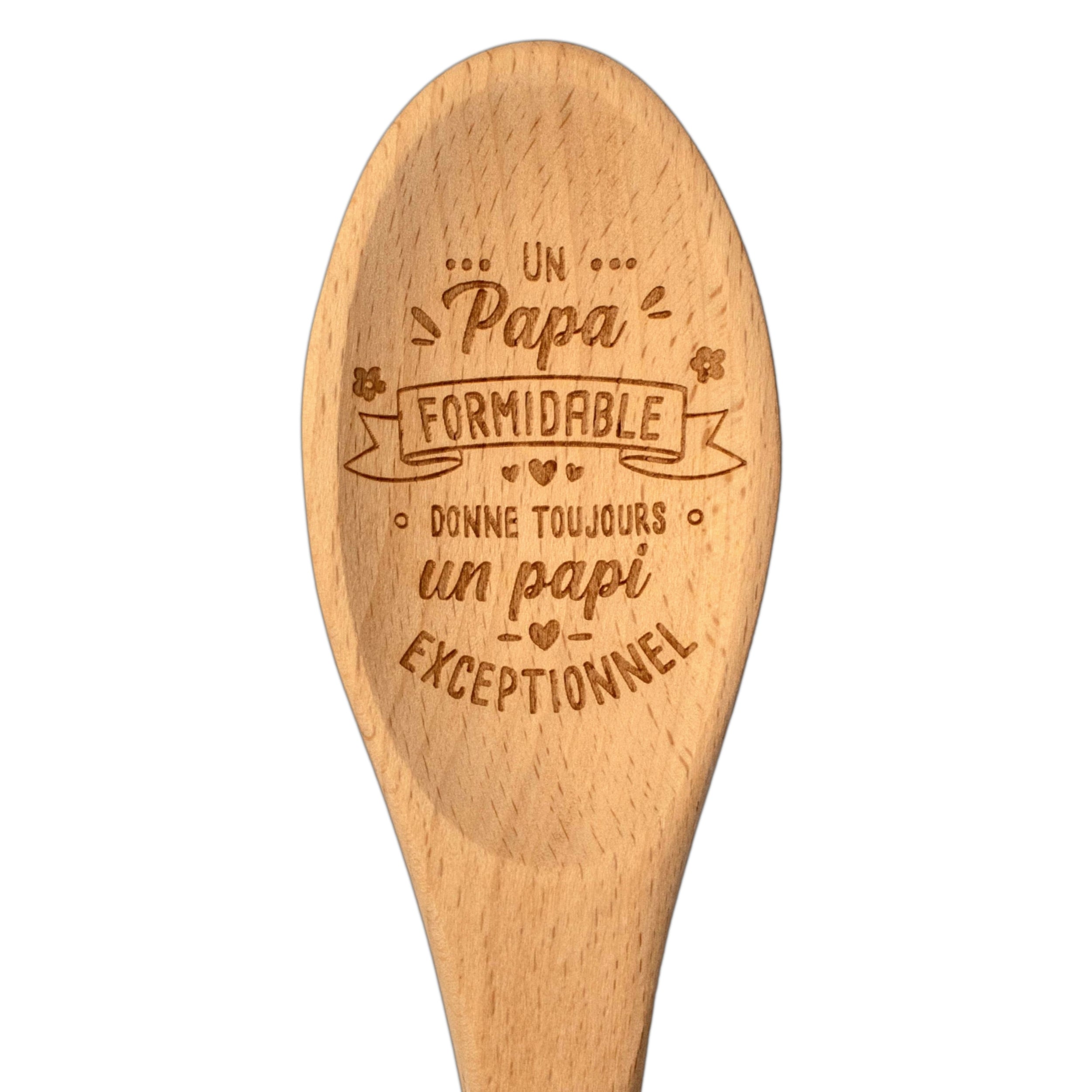 Beechwood spoon – A wonderful Dad always makes an exceptional Grandpa – Grandpa gift – Dad gift – Grandparents' Day gift – Birth announcement gift