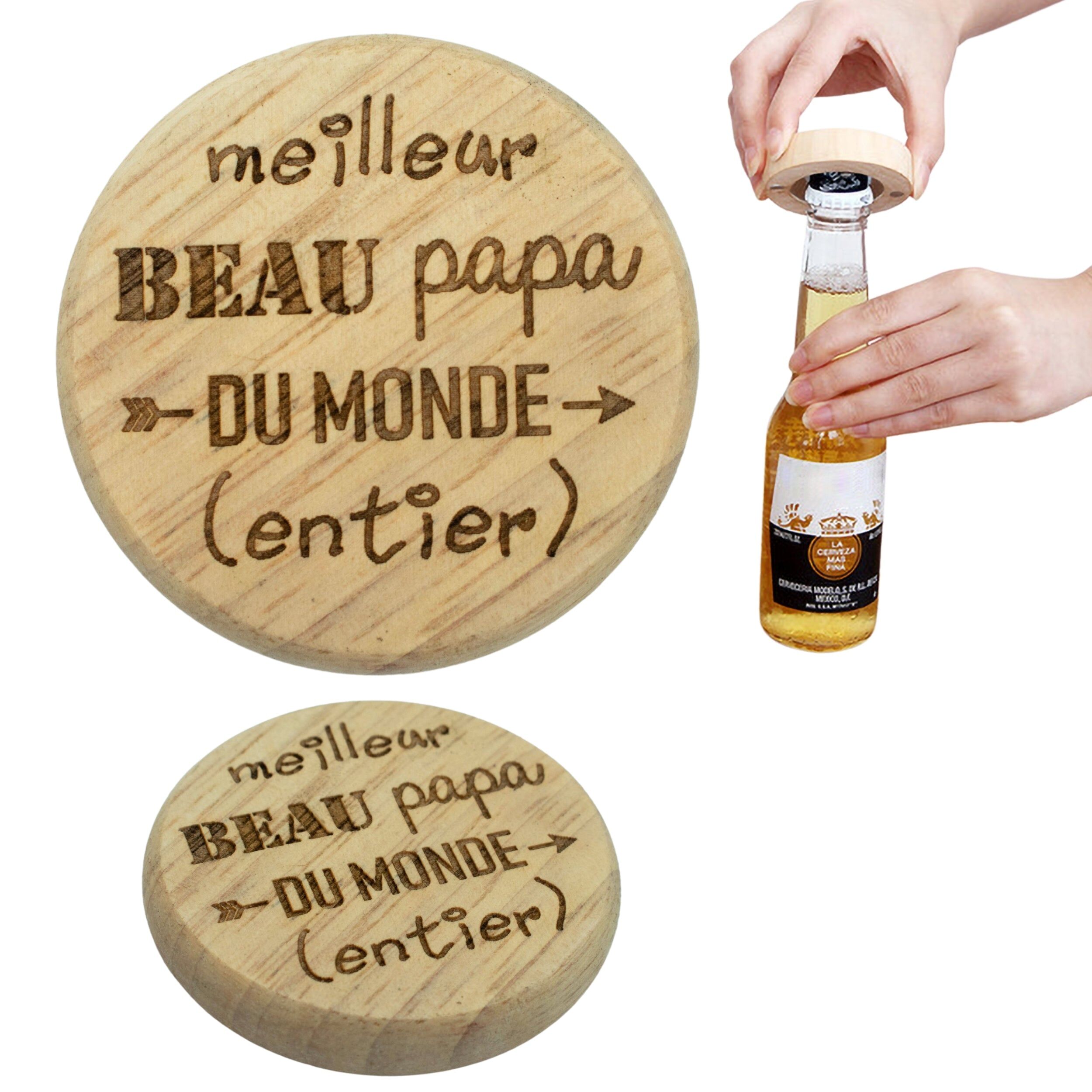 Wooden Magnetic Bottle Opener – Best Father-in-Law in the Whole World – Father-in-Law Gift – Birthday Gift – Christmas Gift