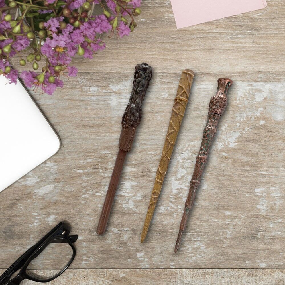 Set de 3 Stylos Baguettes Magiques Harry Potter Deluxe