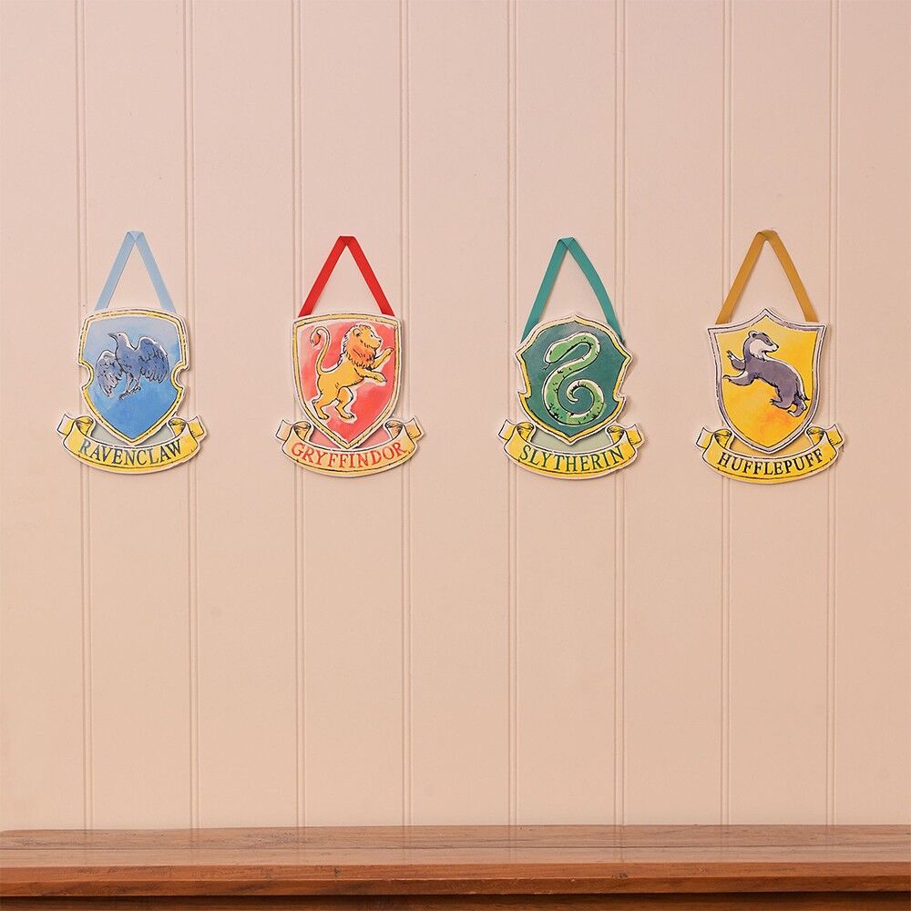 Plaques Murales Harry Potter Maisons Poudlard - Lot de 4