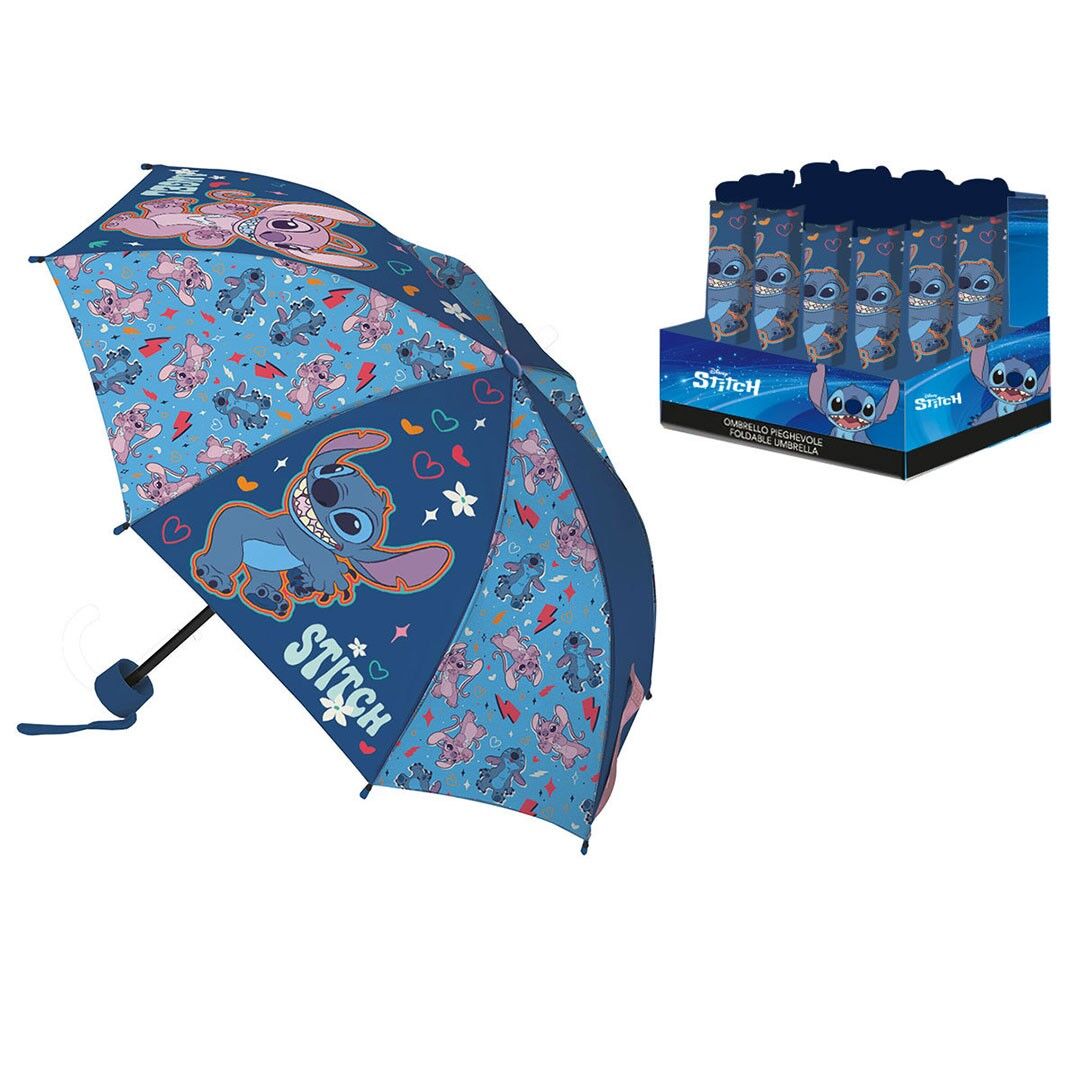 Stitch Disney Children's Umbrella, Size 52/8. Available in Angel & Stitch designs.