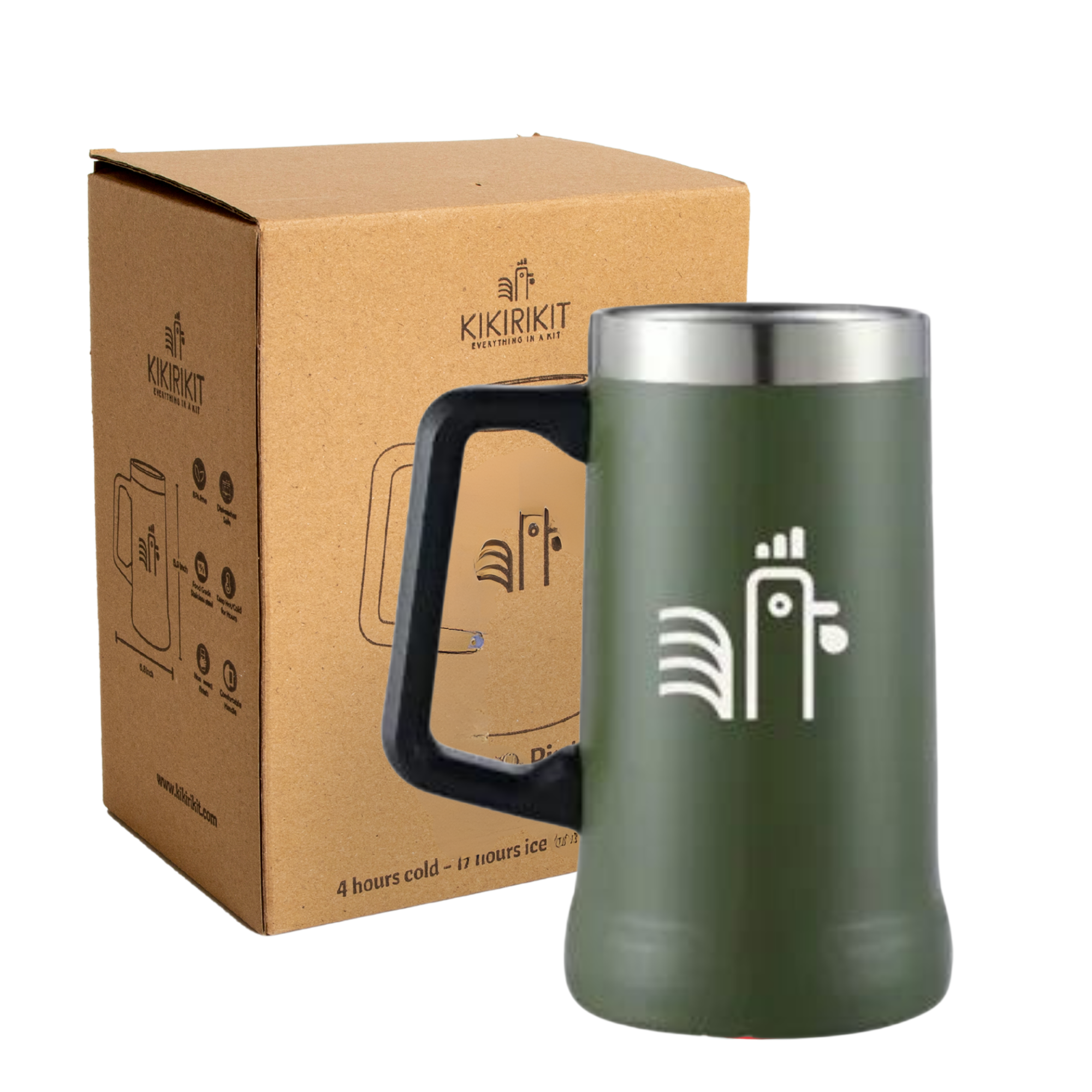 Boccale da birra Kikirikit Green Hunting